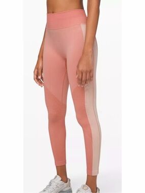Lululemon Ebb to Train Pants Abstract Pink
